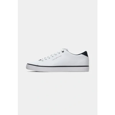 Afbeelding van Tommy Hilfiger leren sneakers wit/blauw