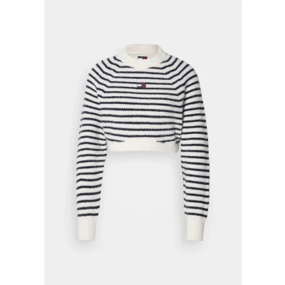 Afbeelding van Tommy Jeans Trui navy / wit