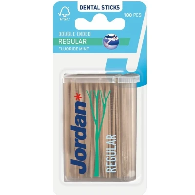 Afbeelding van 3x Jordan Tandenstokers Double Ended Regular 100 stuks