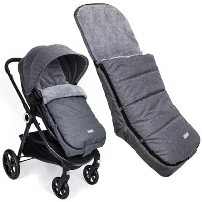 Afbeelding van Orzbow Universele Fitting L vorm Voetzakken voor kinderwagens, Warme Wintervoetenzak babywagen buggy accessoires baby slaapzak Temperatuur instelbare functie Waterdicht en Winddicht, OEKO TEX standard 102