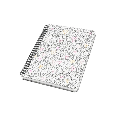 Afbeelding van 2x Notitieboek Jolie A5 spir. WILD HEARTS punt gelijnd 120pag 100gr HC