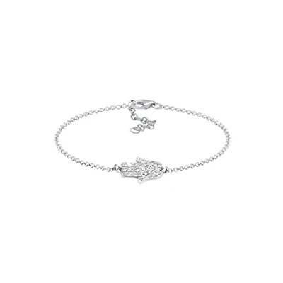 Afbeelding van Elli Hamsa Hand der Fatima Kristalle 925 Silber Zilver