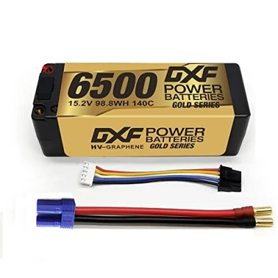 Afbeelding van DXF 140C 4S 6500mAh Lipo accu 15.2V HardCase HV Ultra LCG met 5,0 mm Bulletstekker with EC5 plug Redline serie voor RC Car Truck Evader BX Truggy Buggy （1PCS）