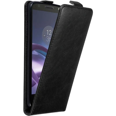 Afbeelding van Cadorabo Hoesje geschikt voor Motorola MOTO Z in ZWARTE NACHT Beschermhoes Flip Case Cover magnetische sluiting