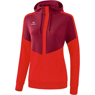 Afbeelding van Erima dames Squad sweatshirt met capuchon (1072017), bordeaux/rood, 36