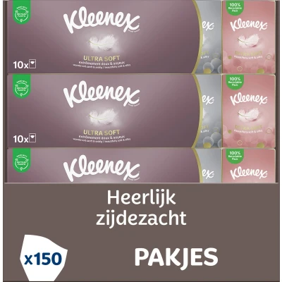 Afbeelding van 15x Kleenex Ultrasoft Zakdoekjes 10 pakjes