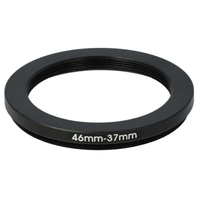 Afbeelding van vhbw Step down ring adapter van 46 mm naar 37 voor cameralens filteradapter, metaal, zwart