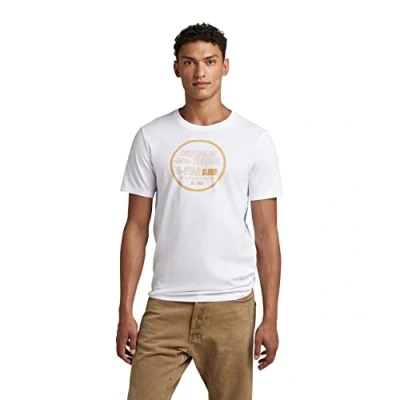 Afbeelding van G STAR RAW Heren Chest Gr Slim R T shirt, wit (White D23159 336 110), M, M
