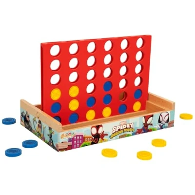 Afbeelding van WOOMAX Spidey en zijn verbazingwekkende vrienden 48752 set van 4 in strepen voor kinderen/bordspellen kinderen, educatief speelgoed hout, cadeaus kinderen
