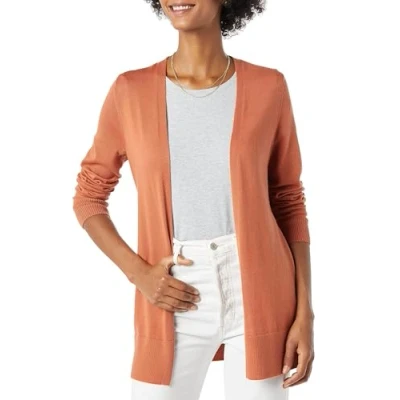 Afbeelding van Amazon Essentials Dames Lichtgewicht vest met open voorkant (verkrijgbaar in grote maten), Karamel, XS