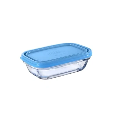 Afbeelding van Rechthoekige lunchbox met deksel Duralex Freshbox Blauw 400 ml