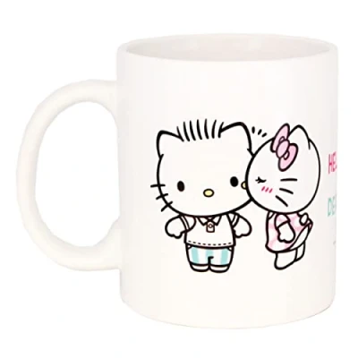 Afbeelding van Promo Dis Hello Kitty Mok met motief &amp; Dear Daniel/koffiekop/cadeau/statement 320 ml