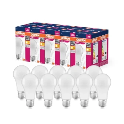Afbeelding van OSRAM LED STAR VALUE KLASSISK A100 LAMP til E27 stik, pæreform, fre, 1521 lumen, varm hvid (2700K), udskiftning konventionelle 100W pærer, ikke dæmpbar, 10 pack