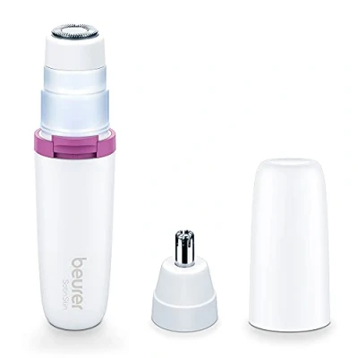 Afbeelding van Beurer HL 16 Precisietrimmer Gezichtshaar/neus/oor Bijwerken wenkbrauwen Incl. precisie opzetstuk Extra helder LED licht batterij en beschermkap Compact 3 Jaar garantie Wit