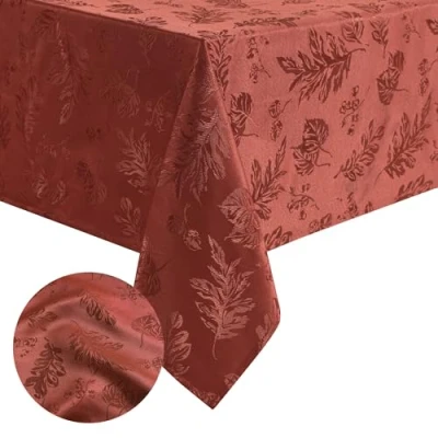 Afbeelding van Elrene Home Fashions Elegant Geweven Bladeren Jacquard Damask Tafelkleed