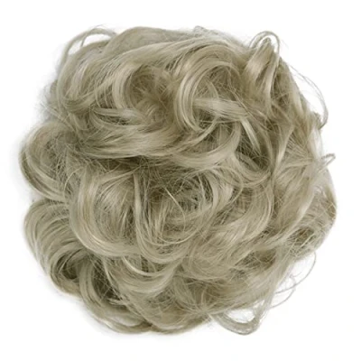 Afbeelding van CAISHA Haarstukje Haarwokkel Opgestoken Bruids Kapsel Volumineus Gekruld Knoet Blonde G11A