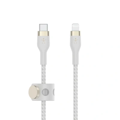 Afbeelding van Belkin Boostcharge Usb c naar lightning Gevlochten Siliconen 1 M Wit