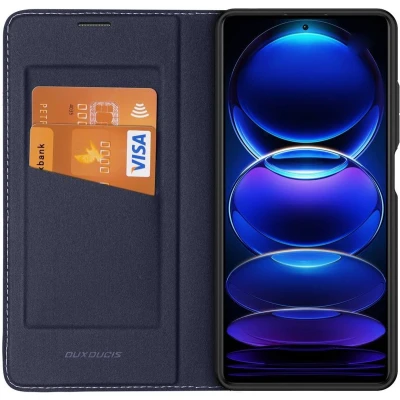 Afbeelding van Dux Ducis Skin X2 Xiaomi Redmi Note 12 Pro Plus Hoesje Book Case Blauw