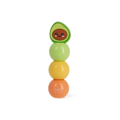 Afbeelding van Legami 3 in 1 markeerstiften, pastelkleuren, groen, geel, oranje, sneldrogend, avocado thema