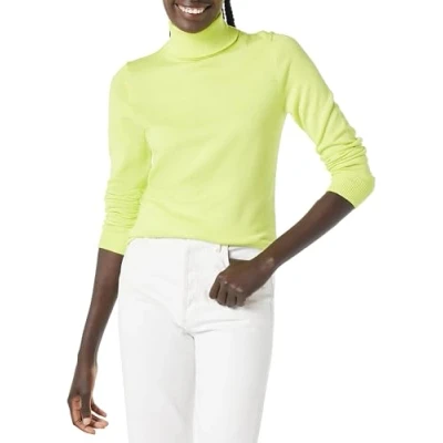 Afbeelding van Amazon Essentials Women&#039;s Lichtgewicht coltrui met lange mouwen en klassieke pasvorm (verkrijgbaar in grote maten), Limoengroen, S