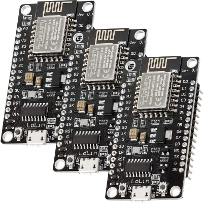 Afbeelding van AZDelivery 3 x NodeMCU Lolin V3 Module ESP8266 ESP 12E met CH340 Wifi Development Board compatibel Arduino Inclusief E Book!