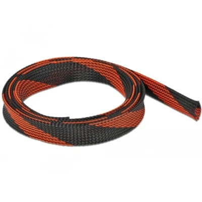 Afbeelding van Delock Gevlochten Mouw Uitbreidbaar 2 m x 19 mm Zwart Rood