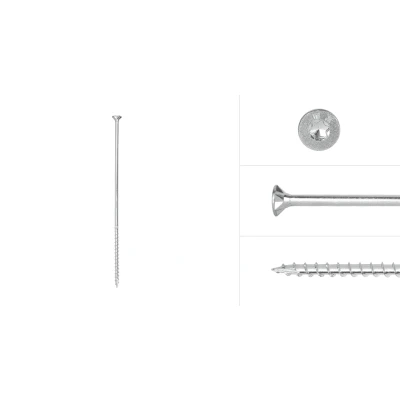 Afbeelding van Spaanplaatschroeven Verzinkt 6 x 220 mm Torx 25 met snijpunt Doos 100 Stuks