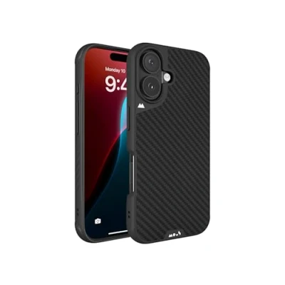 Afbeelding van Mous voor iPhone 16 Case MagSafe Compatibel Limitless 6.0 Carbon Fibre Schokbestendige Telefoonhoes