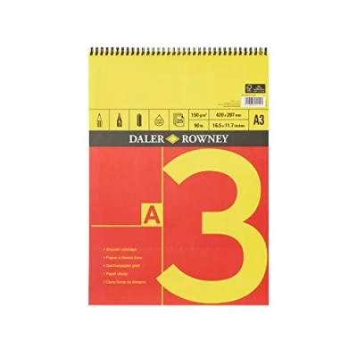 Afbeelding van Daler Rowney Serie A, tekenblok, A3, spiraalgeniet