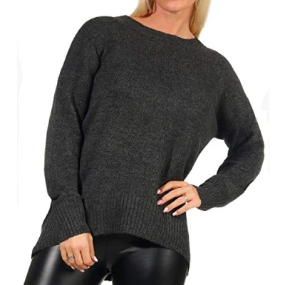 Afbeelding van ONLY Onlnanjing LS KNT NOOS Trui, Dames, Maat: Medium, Dark grey melange