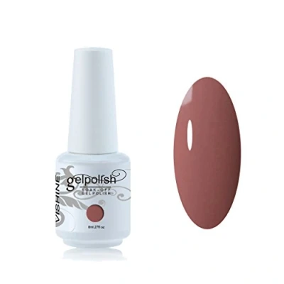 Afbeelding van Vishine Soak Off nagellak 8ml, semi permanent, UV, LED, nail art, manicure, onderlak, donkerroze (1543)