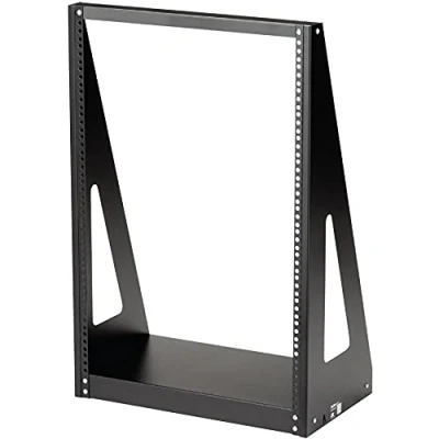 Afbeelding van StarTech.com 12U Heavy Duty Rack Open Frame Netwerk Twee stijlen 160kg 19&quot; Vrijstaand Desktop voor Computer, AV, Media, IT Apparatuur (2POSTRACK16)