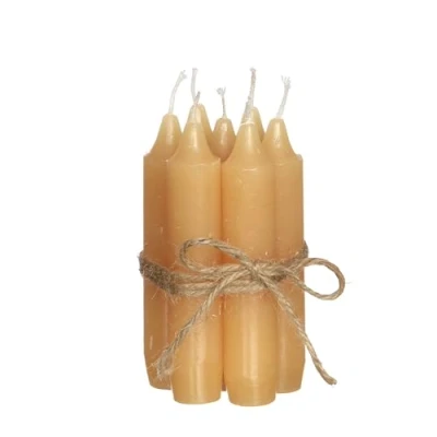 Afbeelding van Comforder Kaarsenset (7 stuks), 11 cm staafkaarsen geel, tafelkaarsen eenkleurig, 4+ uur brandduur