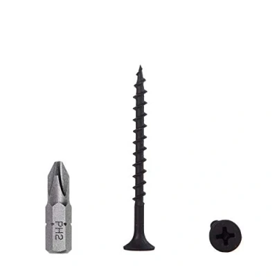 Afbeelding van (Pack van 50 stuks) zwart fosfaat koolstofstaal 3,9 x 45 mm gipsplaten schroeven, houtschroeven, kruiskopkop, spaanplaatbevestigingsmiddelen (50, mm)