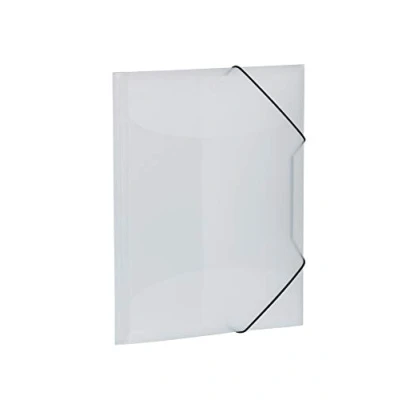 Afbeelding van 3x Elastomappen A4 PP transparent wit