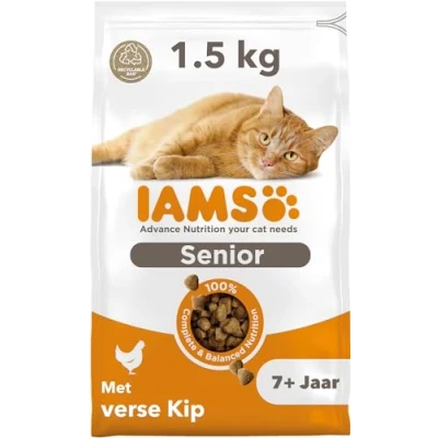 Afbeelding van 4x Iams Kat Senior Kip 1,5 kg