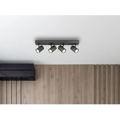 Afbeelding van Globo Grijze plafondlamp James 4 lichts 57918