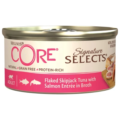 Afbeelding van Wellness Core Signature Selects Flaked 79 g Kattenvoer Tonijn&amp;Zalm