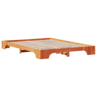 Afbeelding van vidaXL Bedframe Wassend bruin Massief grenenhout 140 x 200 cm