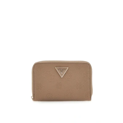 Afbeelding van Guess Cresidia Medium ZIP Around Portemonnee, Dames, Maat: One Size, Dark taupe