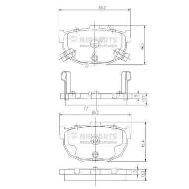 Afbeelding van Nipparts Remblokset J3610505