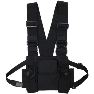 Afbeelding van Chest Rig Bag tactische borsttas radio/walkietalkie voor heren hiphop streetwear functionele riemtas tuig borst rigtas