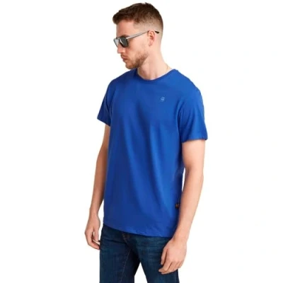 Afbeelding van G Star Bases R T S\S Tshirt basic, Heren, Maat: Medium, Radar blue