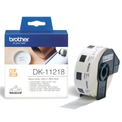 Afbeelding van Brother DK 11218 Etiket Zwart op wit (24 mm x 24 mm)