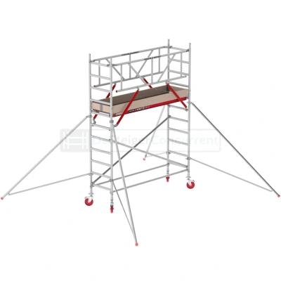Afbeelding van Altrex Rolsteiger RS TOWER 41 Safe Quick L250xB75cm 4.20m werkhoogte Vrijstaand gebruik Houten platformen