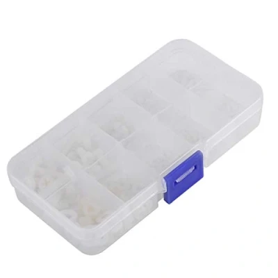 Afbeelding van 150 stks Nylon Schroeven Bouten Moeren Ringen M2 M2.5 M3 M4 M5 Bevestigingsassortiment Kit met Opbergdoos