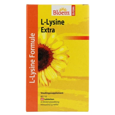 Afbeelding van Bloem L lysine Lipblaasjes, 60 tabletten