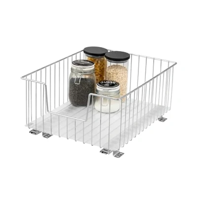 Afbeelding van bremermann Kast mand 40 cm breed, telescopische bodem met inlegbodem, keukenlade (chroom)