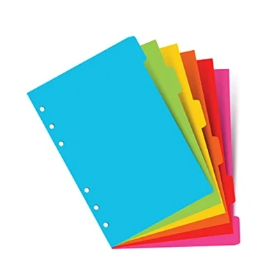 Afbeelding van A5 Bright 6 blanco tabbladen index