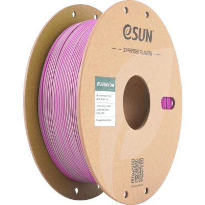 Afbeelding van eSUN Mat Dual Colour Filament, PLA Filament 1.75mm, Glansvrije Kleur, Matte Textuur, 1KG Spoel (2.2 LBS) 3D Printing voor Printers (Groen Roze, 1KG)